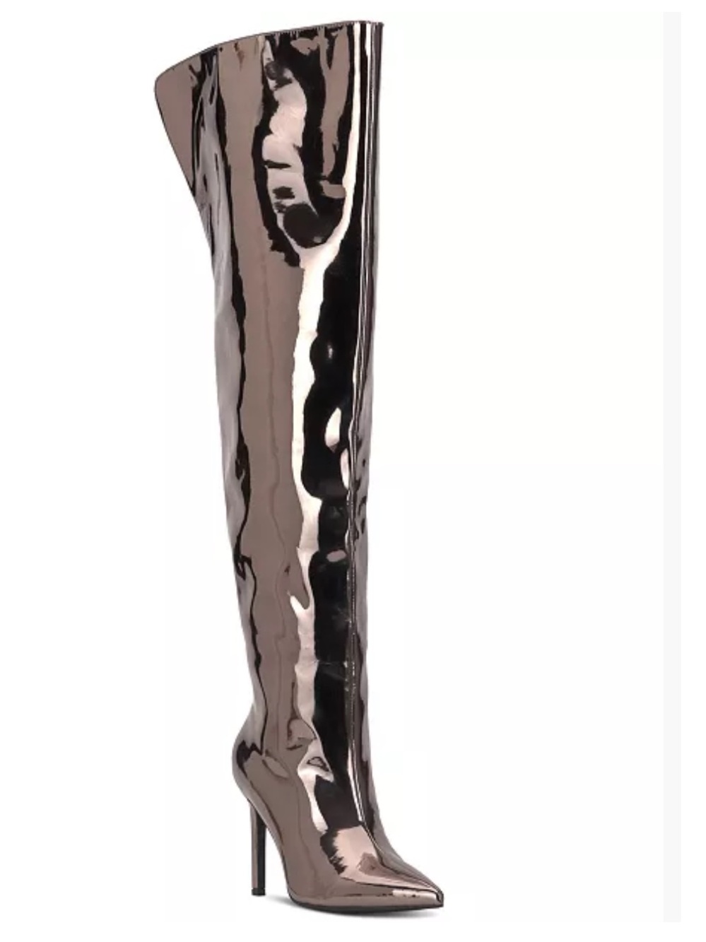 INC Women’s Sedona Pewter TPU Over-the-Knee Stiletto Boots Sz 5.5 NWOB